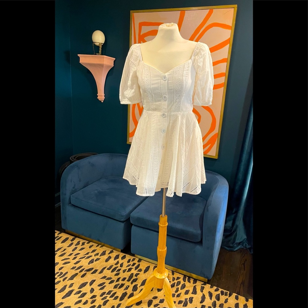 White mini sundress